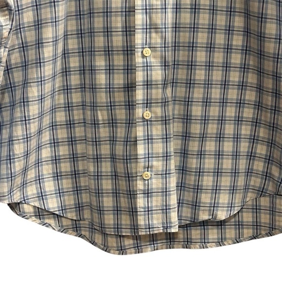 Peter Millar Men's Plaid Long Sleeve Button-Up Shirt Blue Size L - Picture 4 of 16